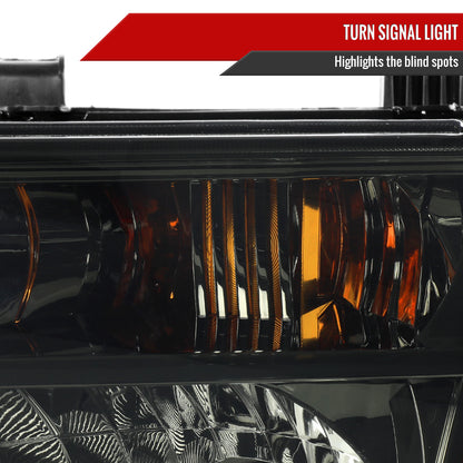 2005-2008 Nissan Frontier/2005-2006 Pathfinder Factory Style Headlights (Chrome Housing/Smoked Lens)