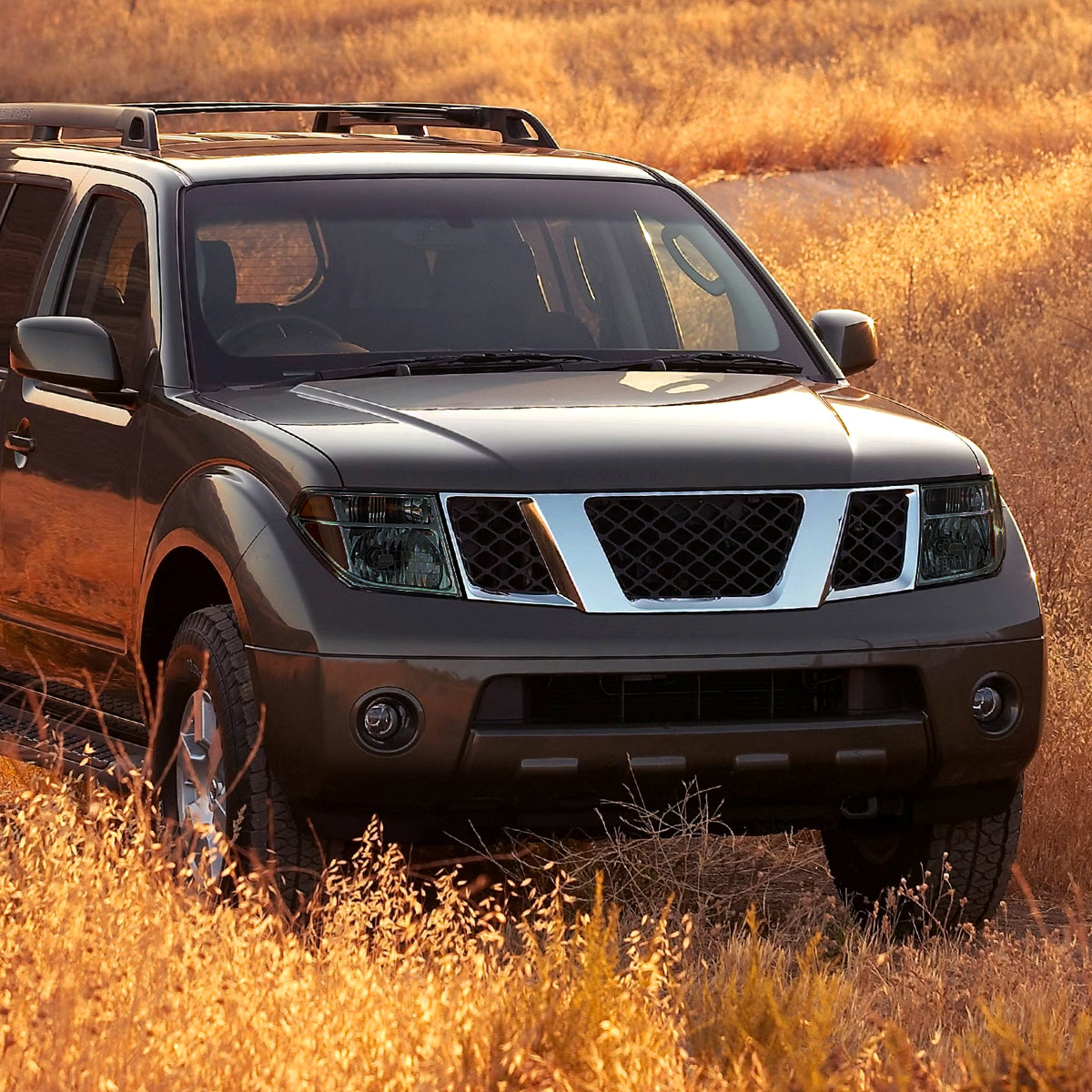 2005-2008 Nissan Frontier/2005-2006 Pathfinder Factory Style Headlights (Chrome Housing/Smoked Lens)