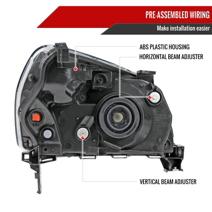 2003-2005 Honda Pilot Factory Style Headlight (Chrome Housing/Smoked Lens)