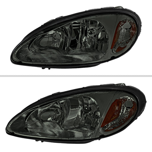 2001-2005 Chrysler PT Cruiser Factory Style Headlights (Chrome Housing / Smoked Lens)