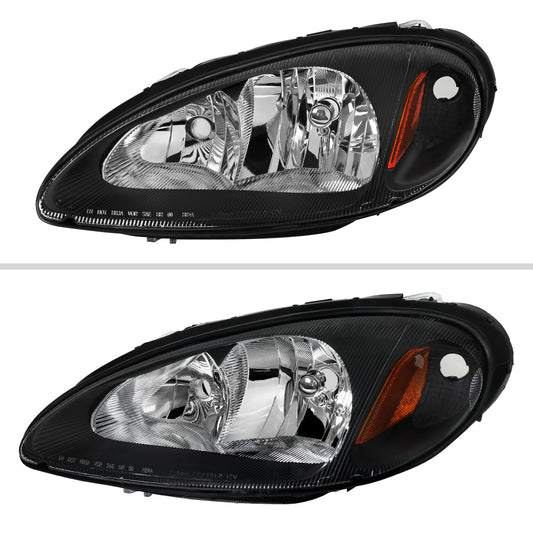 2001-2005 Chrysler PT Cruiser Factory Style Headlights (Black Housing / Clear Lens)