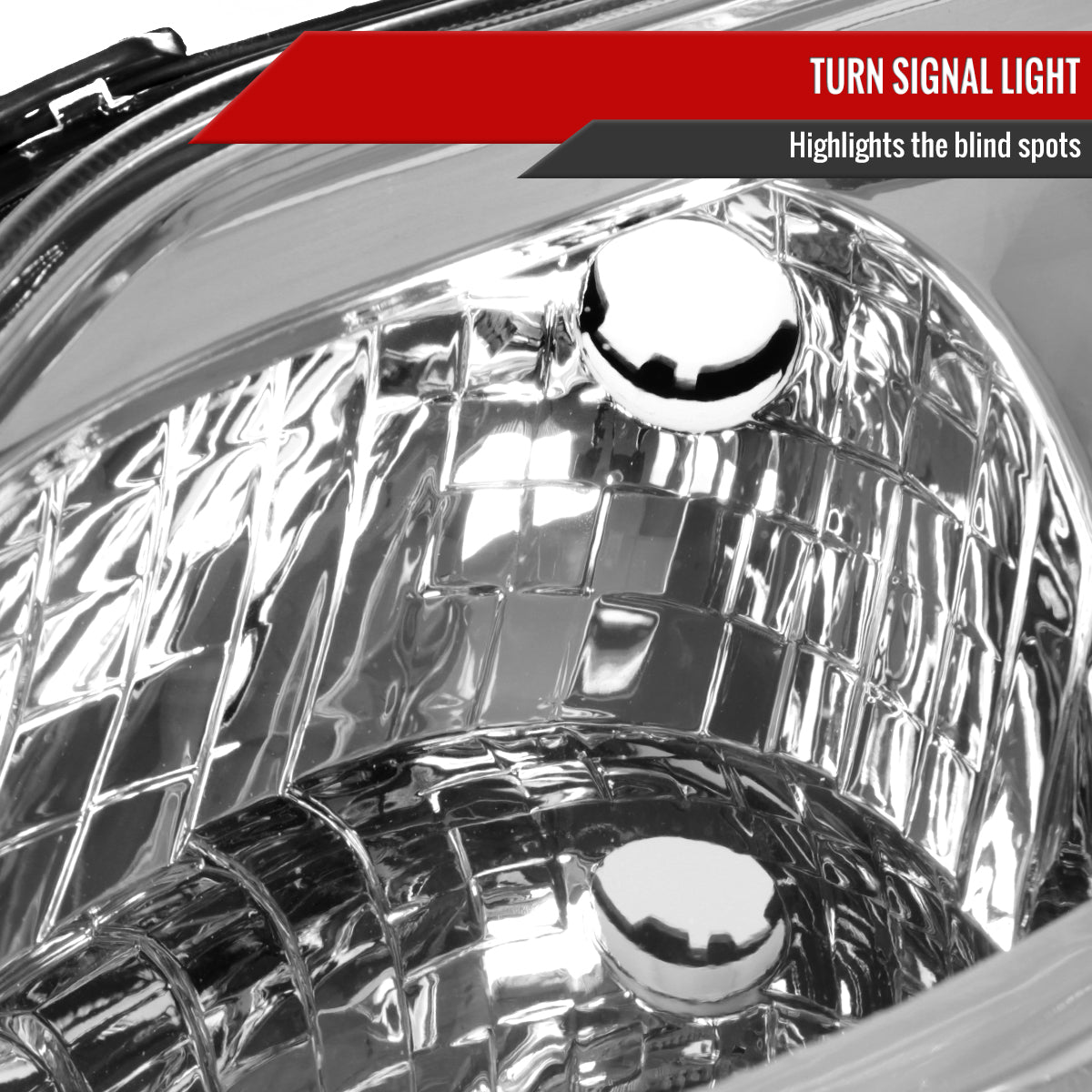 2006-2009 Toyota Prius Factory Style Headlights with Amber Reflector (Chrome Housing/Clear Lens)