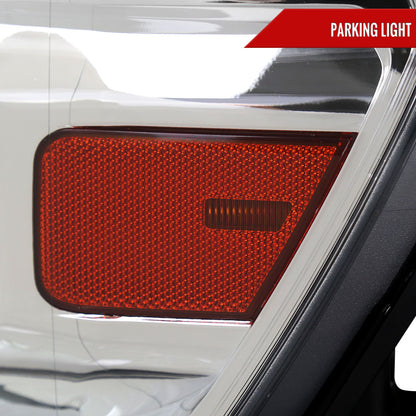 2019-2024 Dodge RAM 1500 Factory Style Headlights with Amber Reflectors (Chrome Housing/Clear Lens)