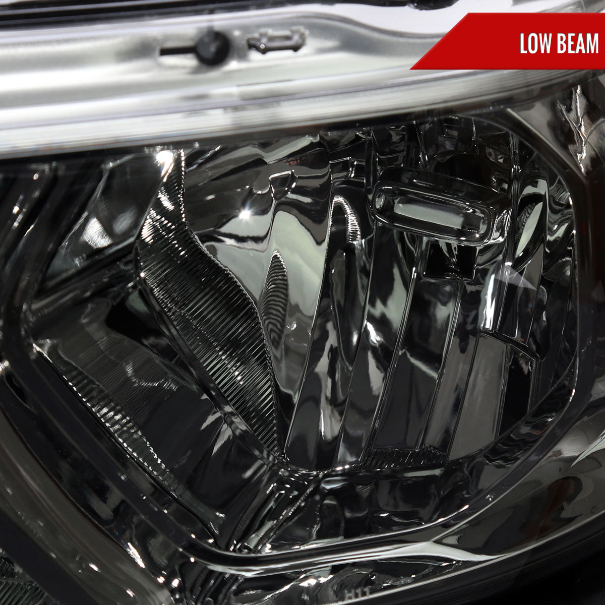 2019-2024 Dodge RAM 1500 Factory Style Headlights with Amber Reflectors (Chrome Housing/Smoked Lens)