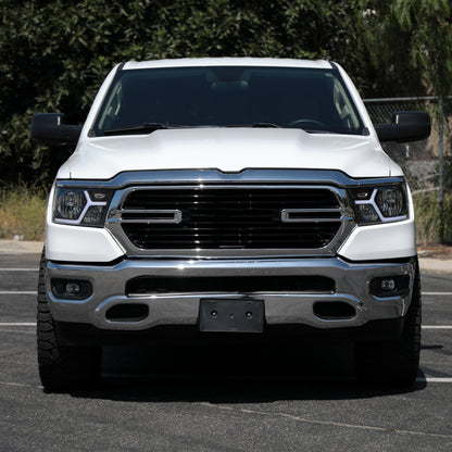 2019-2024 Dodge RAM 1500 Animated LED Bar Factory Style Headlights (Matte Black Housing/Clear Lens)
