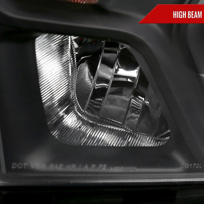 2019-2024 Dodge RAM 1500 Factory Style Headlights with Amber Reflectors (Matte Black Housing/Clear Lens)