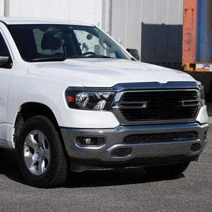 2019-2024 Dodge RAM 1500 Factory Style Headlights with Amber Reflectors (Matte Black Housing/Clear Lens)