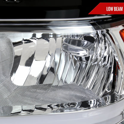 2019-2024 Dodge RAM 2500/3500/4500/5500 LED Bar Factory Style Headlights (Chrome Housing/Clear Lens)