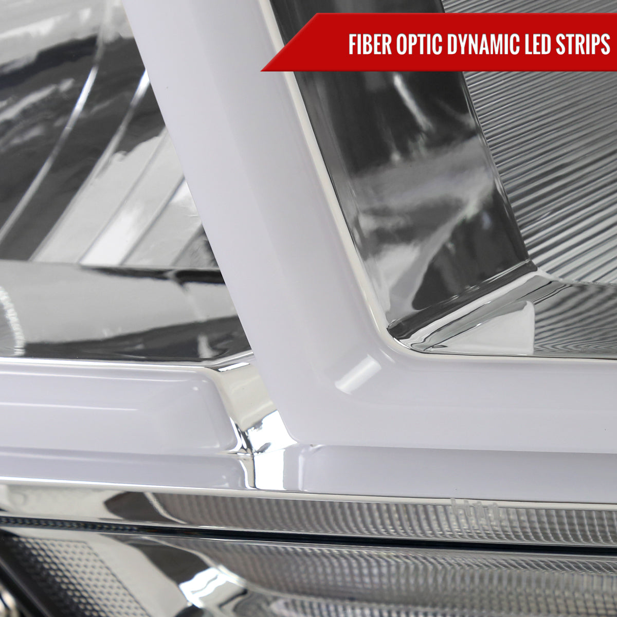 2019-2024 Dodge RAM 2500/3500/4500/5500 LED Bar Factory Style Headlights (Chrome Housing/Clear Lens)