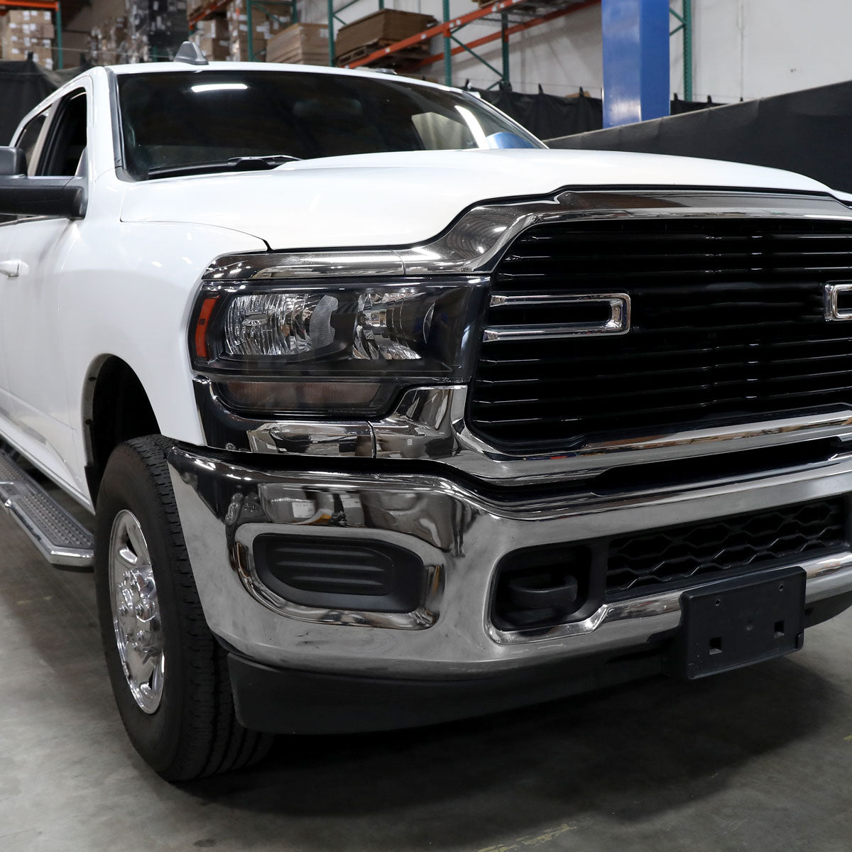 2019-2024 Dodge RAM 2500/3500/4500/5500 Factory Style Headlights (Matte Black Housing/Clear Lens)