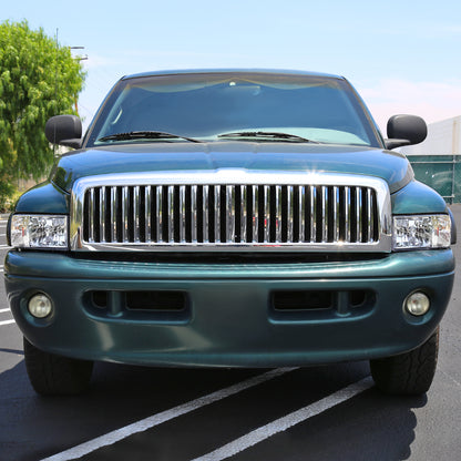 1994-2001 Dodge RAM 1500/ 1994-2002 Dodge RAM 2500 3500 Crystal Headlights (Chrome Housing/Clear Lens)
