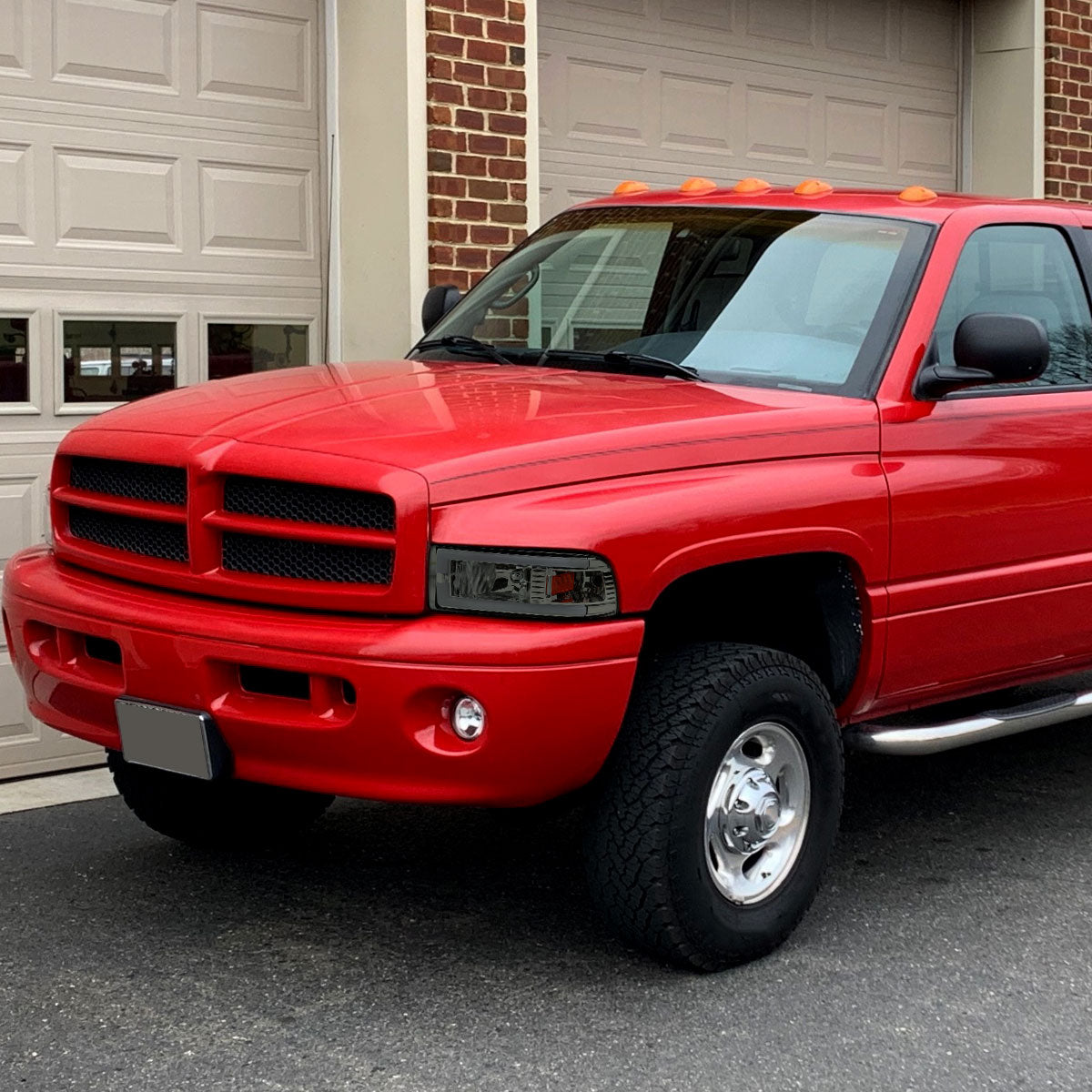 1994-2001 Dodge RAM 1500/ 1994-2002 RAM 2500/3500 Dual LED Bar Factory Style Headlights (Chrome Housing/Smoked Lens)