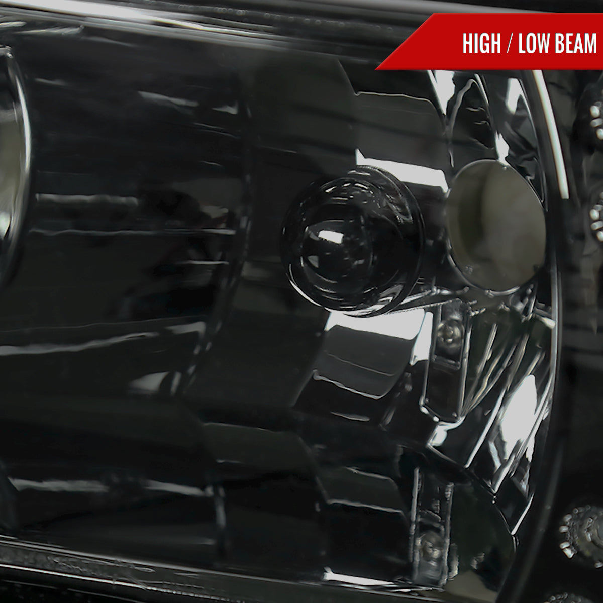 1994-2001 Dodge RAM 1500/ 1994-2002 RAM 2500 3500 Crystal Headlights (Chrome Housing/Smoked Lens)
