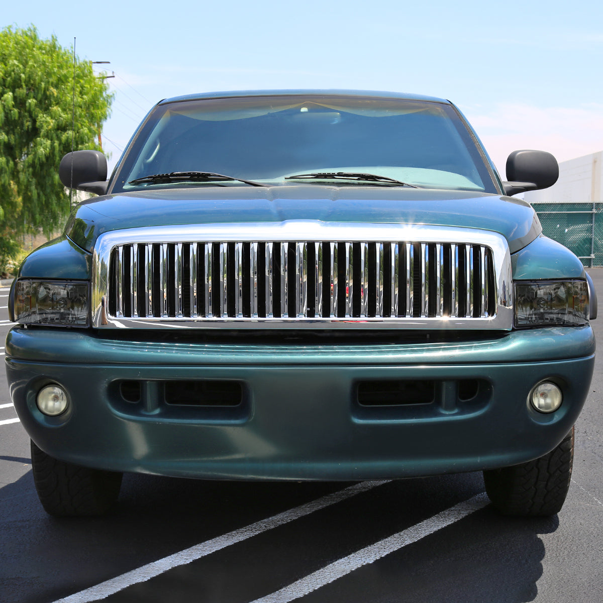 1994-2001 Dodge RAM 1500/ 1994-2002 RAM 2500 3500 Crystal Headlights (Chrome Housing/Smoked Lens)