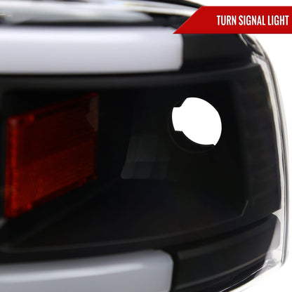 1994-2001 Dodge RAM 1500/ 1994-2002 RAM 2500/3500 Dual LED Bar Factory Style Headlights (Matte Black Housing/Clear Lens)