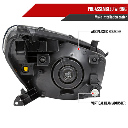 2001-2003 Toyota RAV4 Factory Style Headlights (Chrome Housing/Clear Lens)