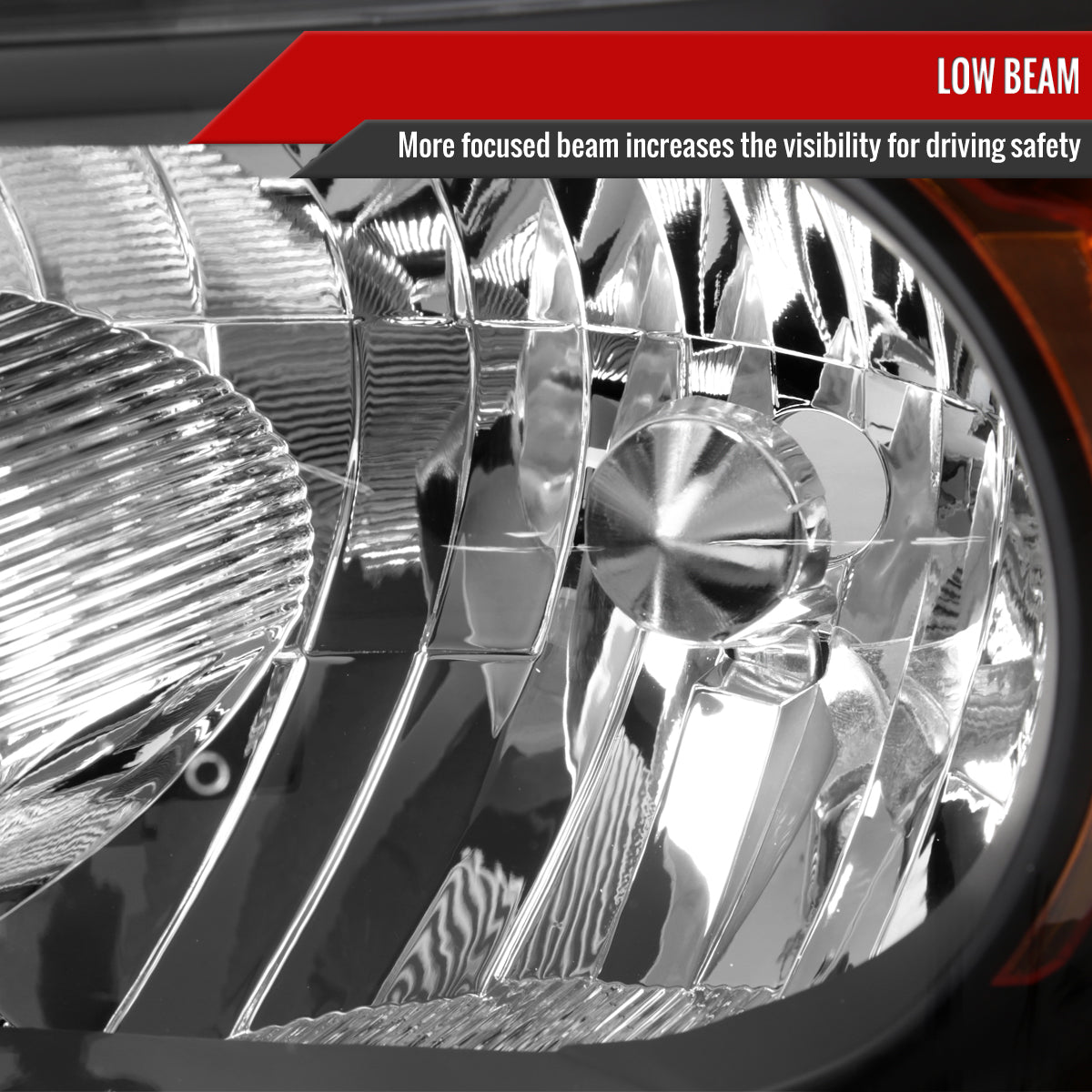 2006-2008 Toyota RAV4 Factory Style Headlights (Matte Black Housing/Clear Lens)