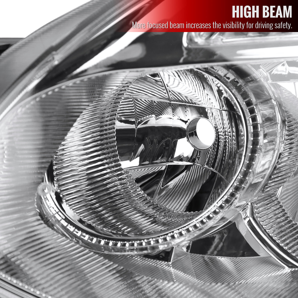 2008-2013 Nissan Rogue/ 2014-2015 Rogue Select Factory Style Headlights w/ Amber Reflectors (Chrome Housing/Clear Lens)