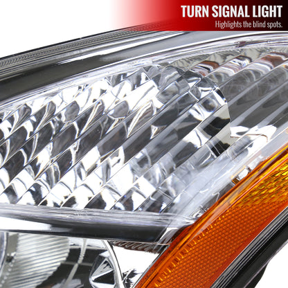 2008-2013 Nissan Rogue/ 2014-2015 Rogue Select Factory Style Headlights w/ Amber Reflectors (Chrome Housing/Clear Lens)