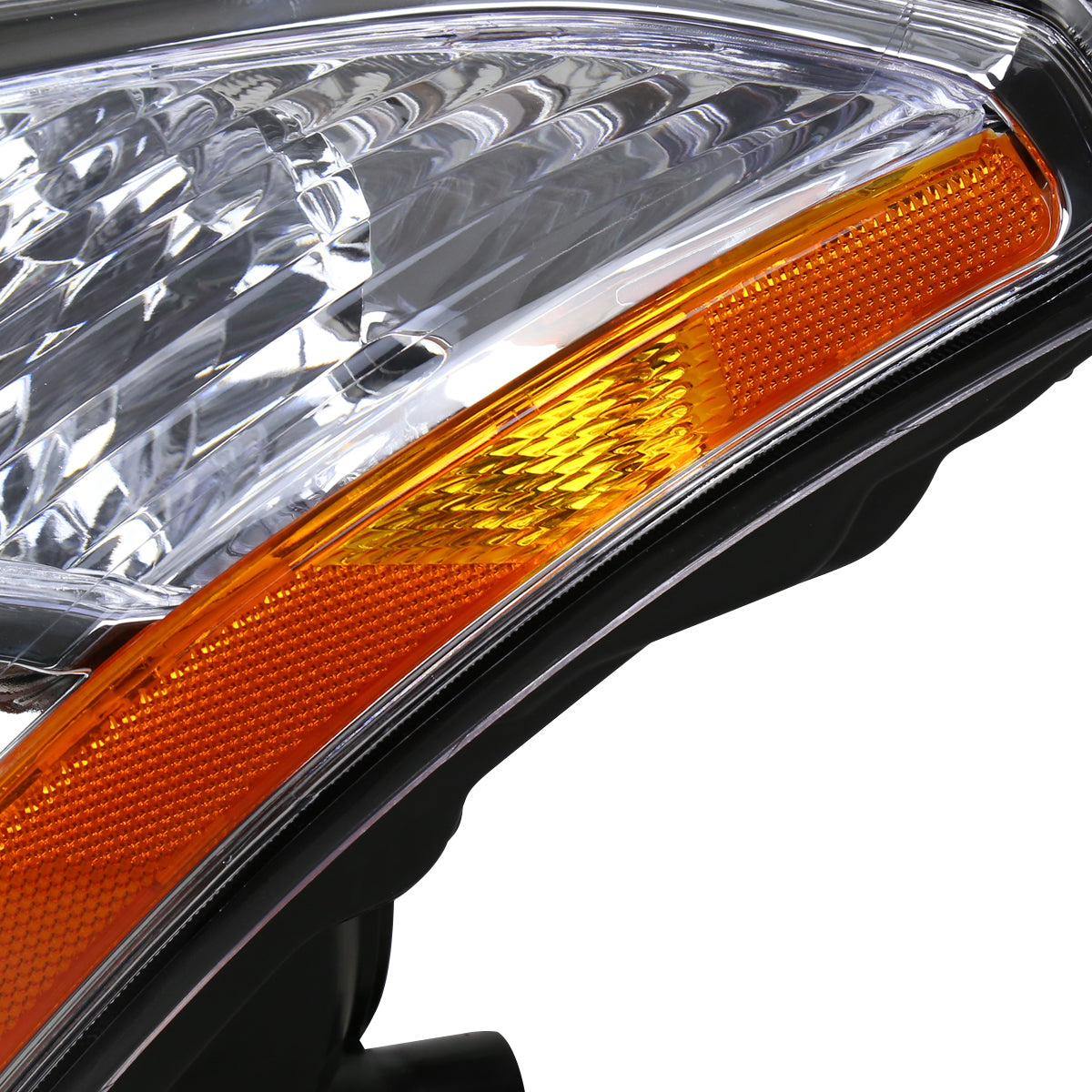 2008-2013 Nissan Rogue/ 2014-2015 Rogue Select Factory Style Headlights w/ Amber Reflectors (Chrome Housing/Clear Lens)