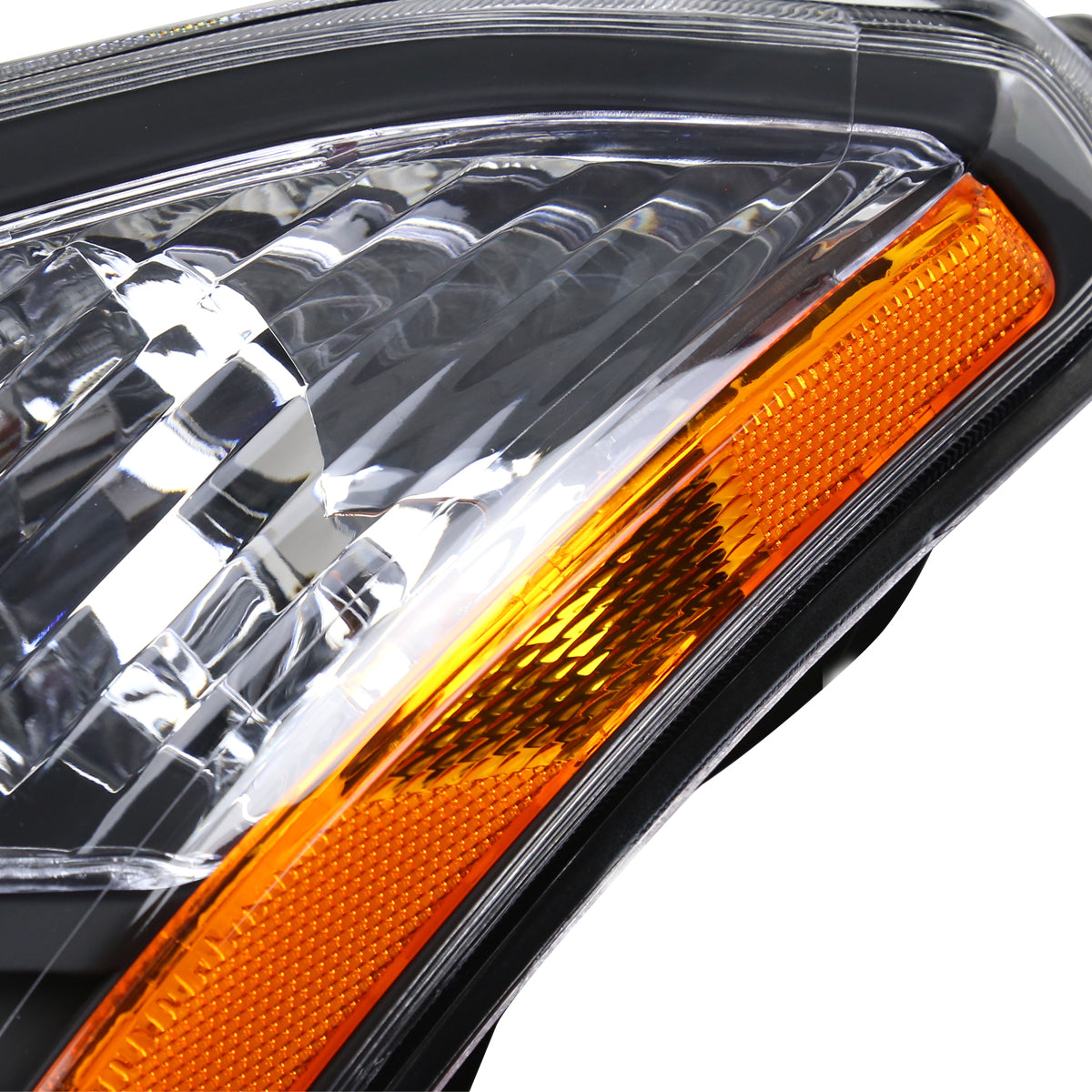 2008-2013 Nissan Rogue/ 2014-2015 Rogue Select Factory Style Headlights w/ Amber Reflectors (Matte Black Housing/Clear Lens)