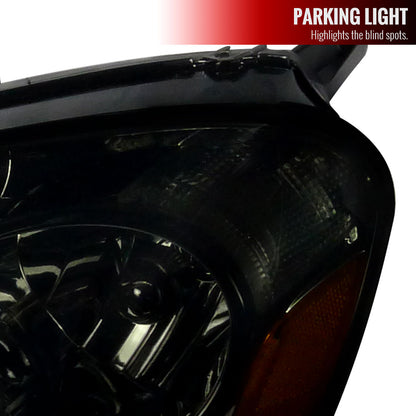 2002-2004 Acura RSX Factory Style Headlights w/ Amber Reflectors (Chrome Housing/Smoked Lens)