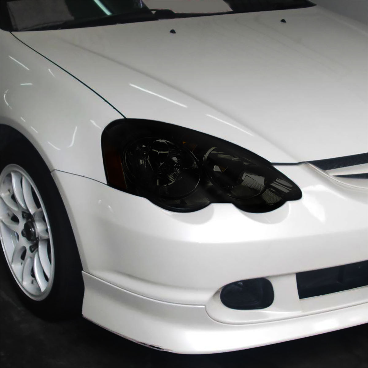 2002-2004 Acura RSX Factory Style Headlights w/ Amber Reflectors (Chrome Housing/Smoked Lens)