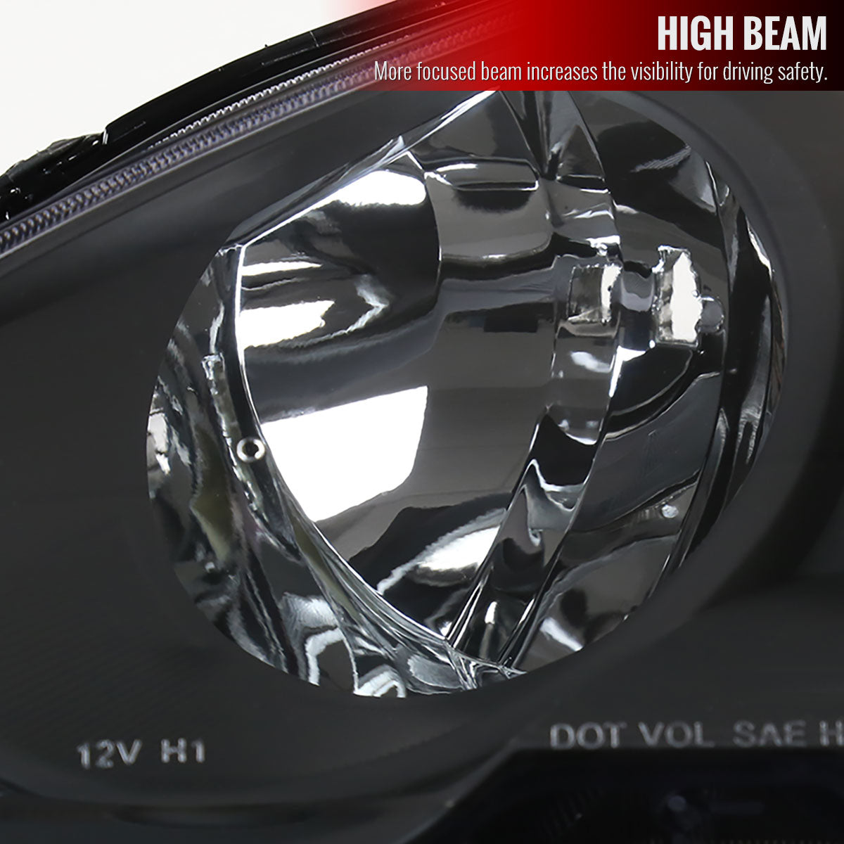 2002-2004 Acura RSX Factory Style Headlights w/ Amber Reflectors (Matte Black Housing/Clear Lens)