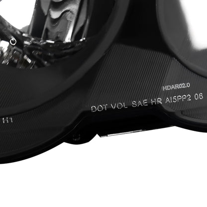 2002-2004 Acura RSX Factory Style Headlights w/ Amber Reflectors (Matte Black Housing/Clear Lens)