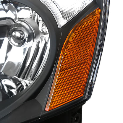 2002-2004 Acura RSX Factory Style Headlights w/ Amber Reflectors (Matte Black Housing/Clear Lens)