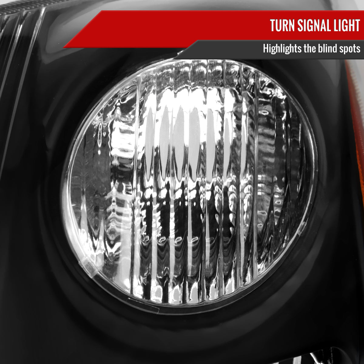 2007-2009 Nissan Sentra Factory Style Headlights with Amber Reflector (Matte Black Housing/Clear Lens)