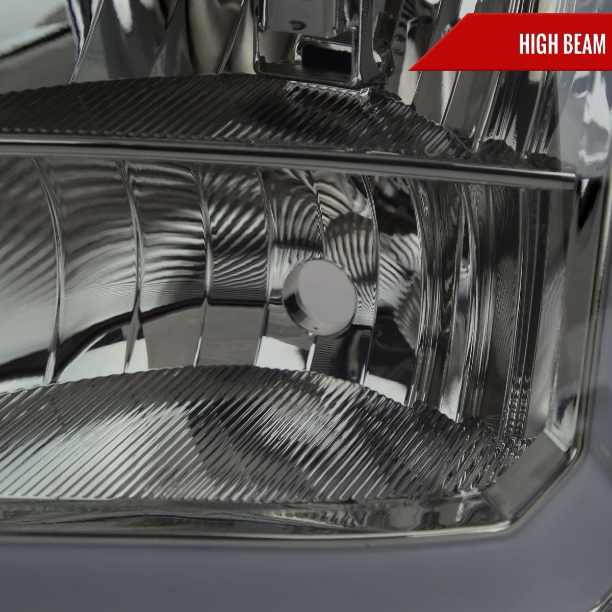 2007-2013 GMC Sierra 1500/ 2007-2014 1500HD 2500HD 3500HD LED Bar Factory Style Headlights (Chrome Housing/Smoked Lens)