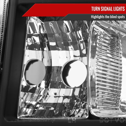 2007-2014 GMC Sierra Factory Style Headlights (Matte Black Housing/Clear Lens)