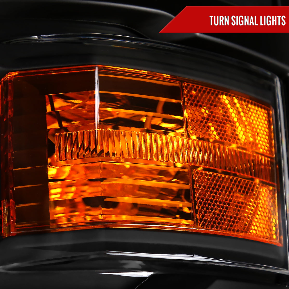 2014-2015 Chevrolet Silverado 1500 LED Bar Factory Style Headlights - Black (Matte Black Housing/Clear Lens)