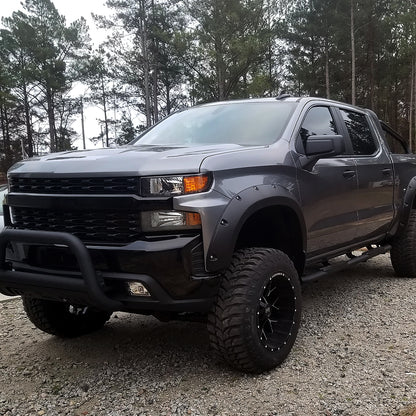 2019-2021 Chevrolet Silverado 1500 Driver/Left Side Factory Style Projector Headlight (Matte Black Housing/Clear Lens)