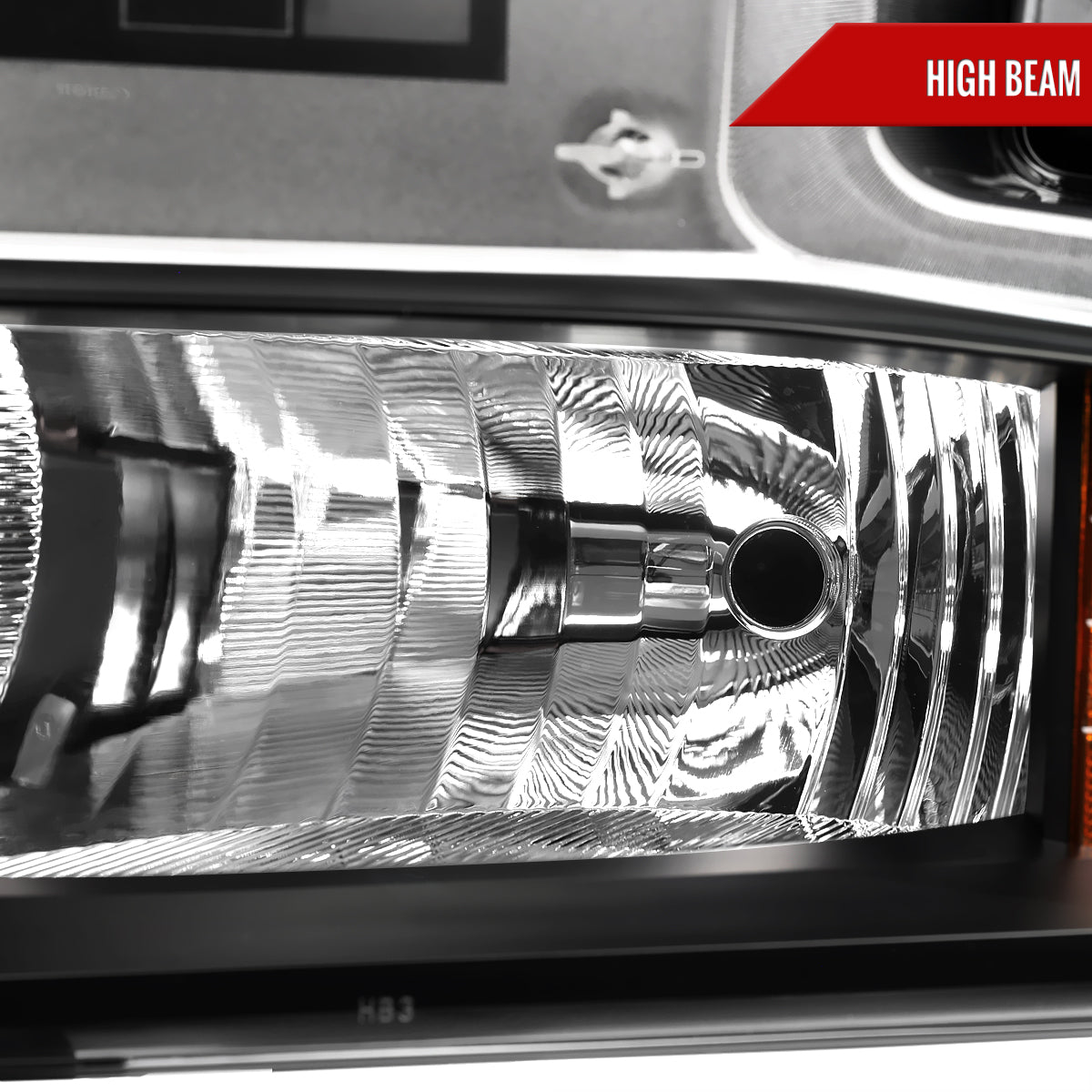 2019-2021 Chevrolet Silverado 1500 Driver/Left Side Factory Style Projector Headlight (Matte Black Housing/Clear Lens)