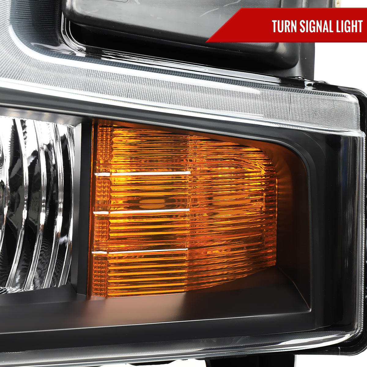 2019-2021 Chevrolet Silverado 1500 Driver/Left Side Factory Style Projector Headlight (Matte Black Housing/Clear Lens)