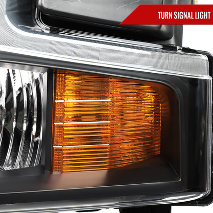 2019-2021 Chevrolet Silverado 1500 Driver/Left Side Factory Style Projector Headlight (Matte Black Housing/Clear Lens)