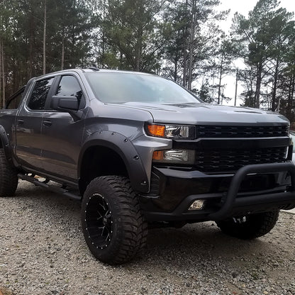 2019-2021 Chevrolet Silverado 1500 Passenger/Right Side Factory Style Projector Headlight (Matte Black Housing/Clear Lens)