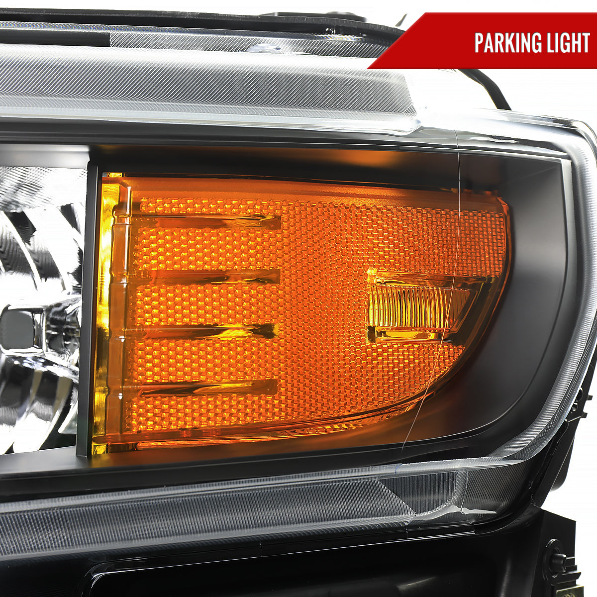 2019-2021 Chevrolet Silverado 1500 Factory Style Projector Headlight (Matte Black Housing/Clear Lens)