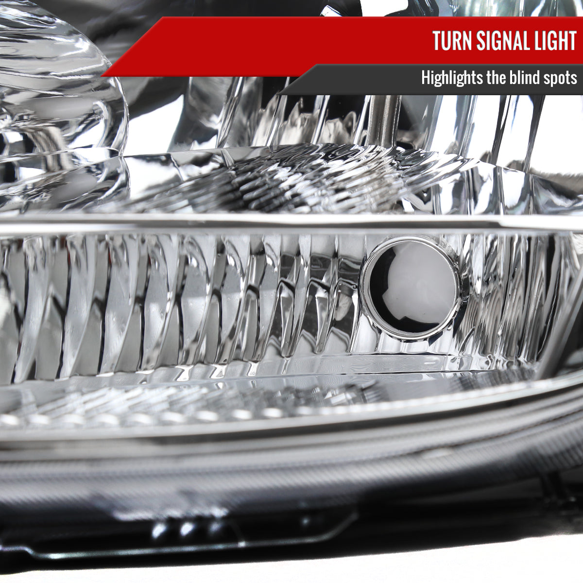 2004-2005 Toyota Sienna Driver/Left Side Factory Style Headlights w/ Amber Reflector (Chrome Housing/Clear Lens)