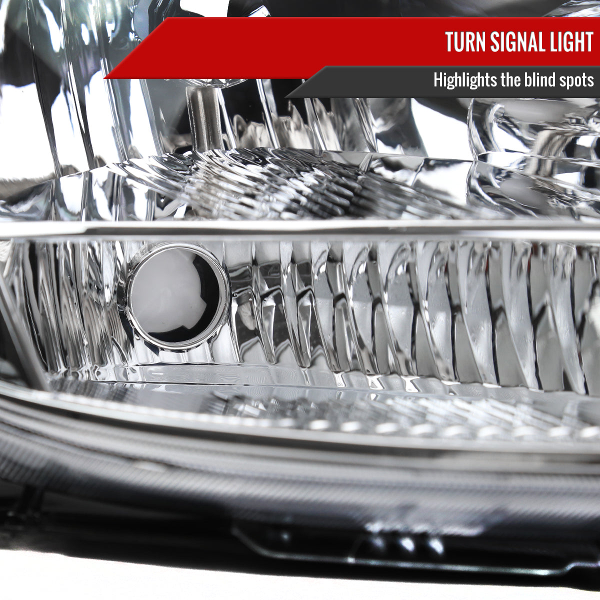 2004-2005 Toyota Sienna Passenger/Right Side Factory Style Headlights w/ Amber Reflector (Chrome Housing/Clear Lens)