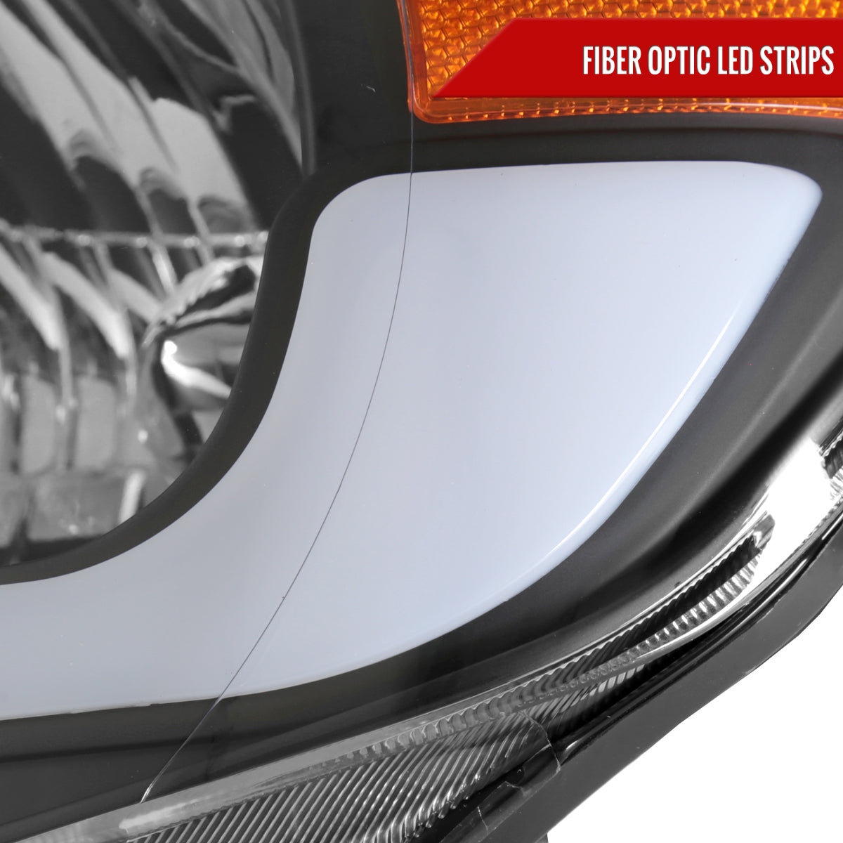 2005-2011 Toyota Tacoma LED Bar Factory Style Headlights (Matte Black Housing/Clear Lens)