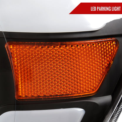 2005-2011 Toyota Tacoma LED Bar Factory Style Headlights (Matte Black Housing/Clear Lens)