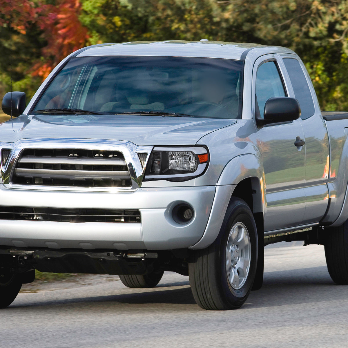 2005-2011 Toyota Tacoma LED Bar Factory Style Headlights (Matte Black Housing/Clear Lens)