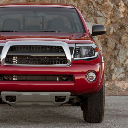 2005-2011 Toyota Tacoma LED Bar Factory Style Headlights (Matte Black Housing/Clear Lens)