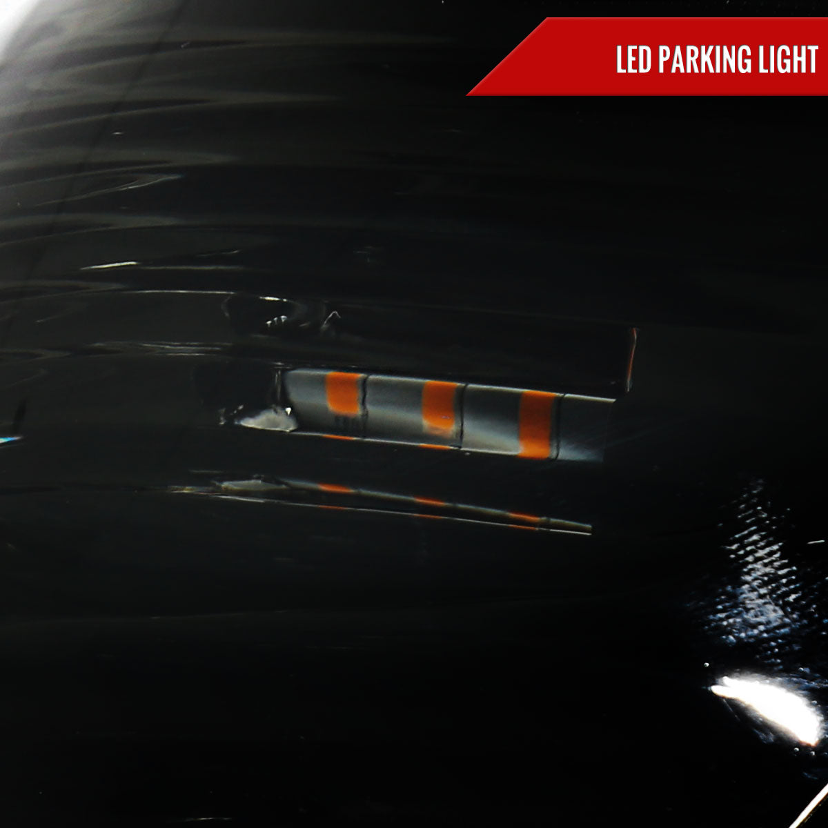 2012-2015 Toyota Tacoma LED Bar Factory Style Headlights with Amber Reflector (Chrome Housing/Smoked Lens)