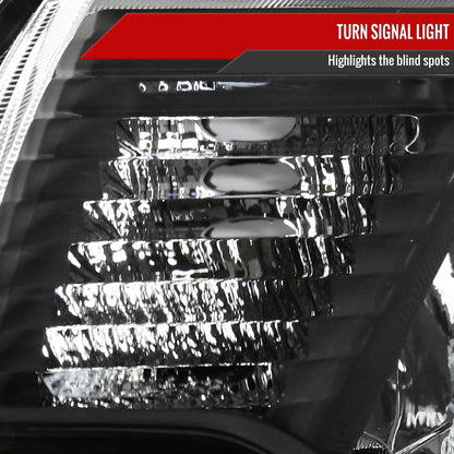 2012-2015 Toyota Tacoma Factory Style Headlights w/ Amber Reflectors (Matte Black Housing/Clear Lens)