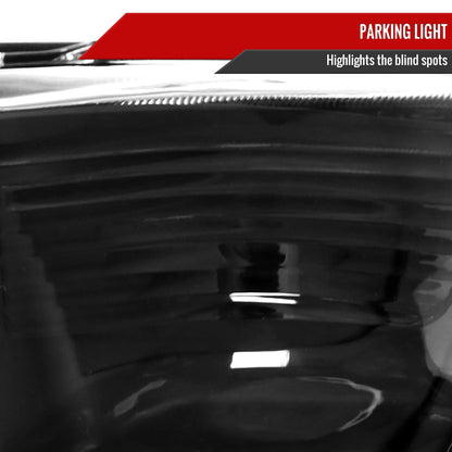 2012-2015 Toyota Tacoma Factory Style Headlights w/ Amber Reflectors (Matte Black Housing/Clear Lens)