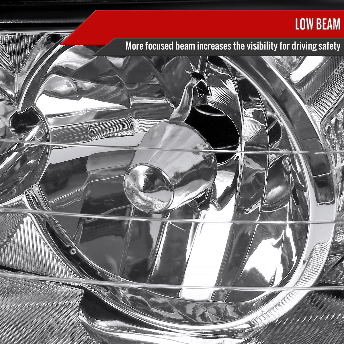 2005-2011 Lincoln Town Car Factory Style Headlights (Chrome Housing/Clear Lens)